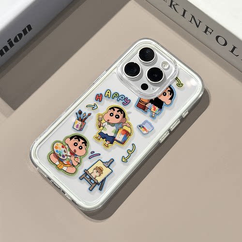 小新画画适用苹果18pro手机壳iPhone17promax三合一炫彩华为mate70保护套oppo创意小米18