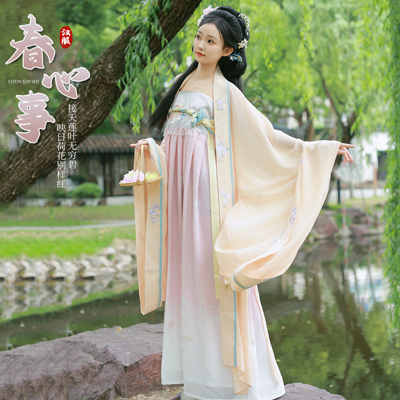 春心事重工刺绣唐风大袖衫汉服