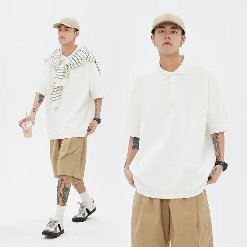 POLO衫男短袖T恤翻领2023夏季新款亲肤宽松透气凉爽运动上衣
