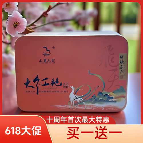 武夷岩茶大红袍武夷山乌龙茶叶浓香型铁盒装100g上岩人家匠心出品 - 封面