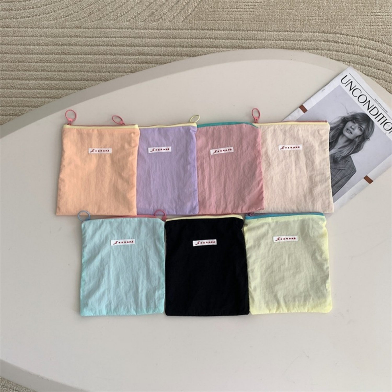 佑木包袋春夏新色马卡龙化妆包薄款收纳袋随身便携可爱小包零钱包,收纳整理,化妆包,淘宝优惠券,粉丝福利购,淘宝优惠卷