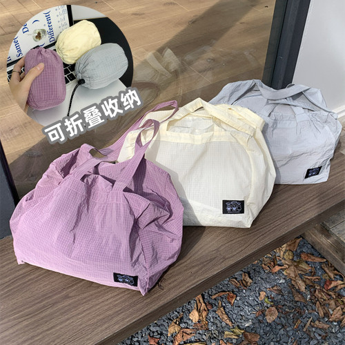 佑木包袋软软轻薄防水大容量单肩旅行包托特包拉链收纳袋户外潮包