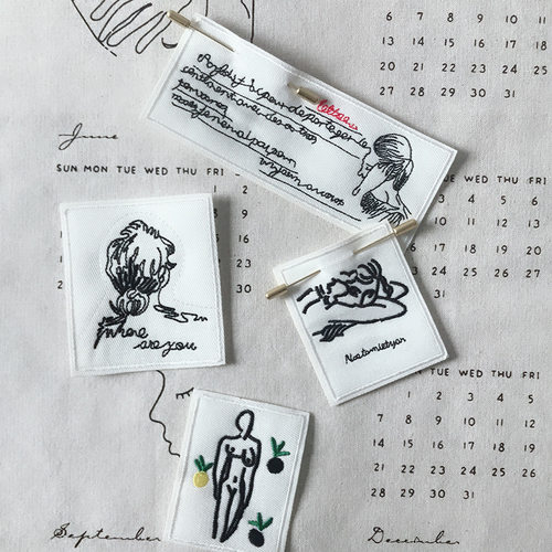 布艺胸针chic风小众绣花别针徽章