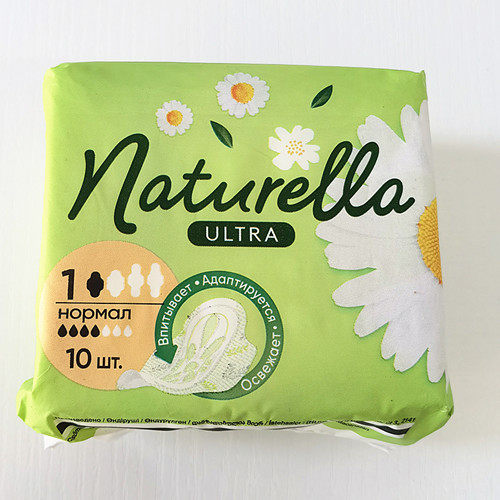 俄罗斯朵朵日用卫生巾10片护翼薄款姨妈巾亲肤柔棉防敏淡香220mm