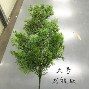 仿真龙柏枝 松树叶枝 插花装饰辅材 现代清新家居装饰花假树叶