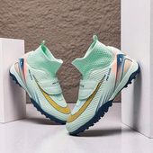 儿童小学生魔术贴tf碎钉防滑足球训练鞋 正品 亚马尔C罗刺客足球鞋