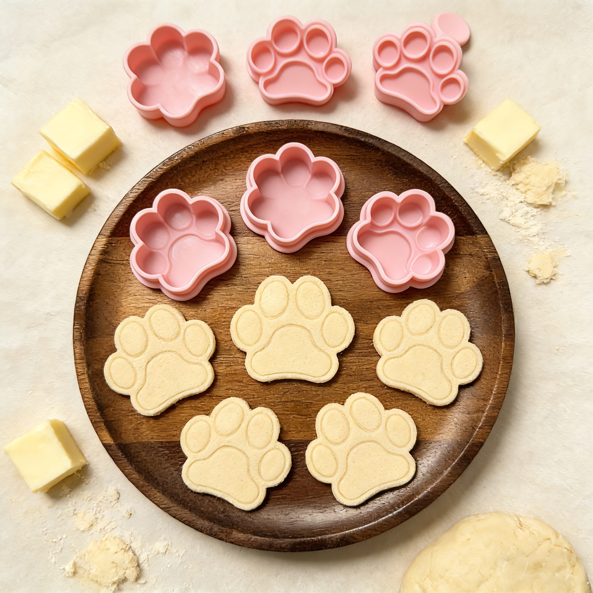 宠物烘焙骨头猫爪大小号饼干模具翻糖立体饼干烘焙工具可接定制