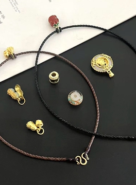 黄金小滴溜转运珠锁骨链