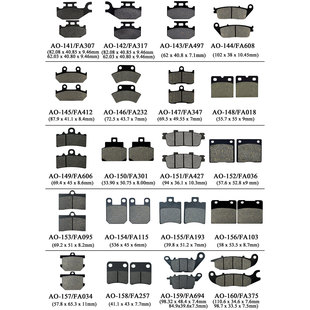 通用前后刹车片 347 488 375 694 427 606 232 适配FA412