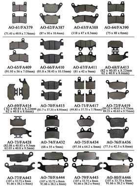 适配FA428/432/445/446/450/464/475/617/618630通用刹车片碟刹皮