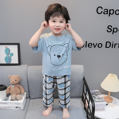 男童卡通夏季空调服套装