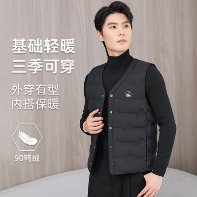 新款冬季羽绒马甲男士大码保暖