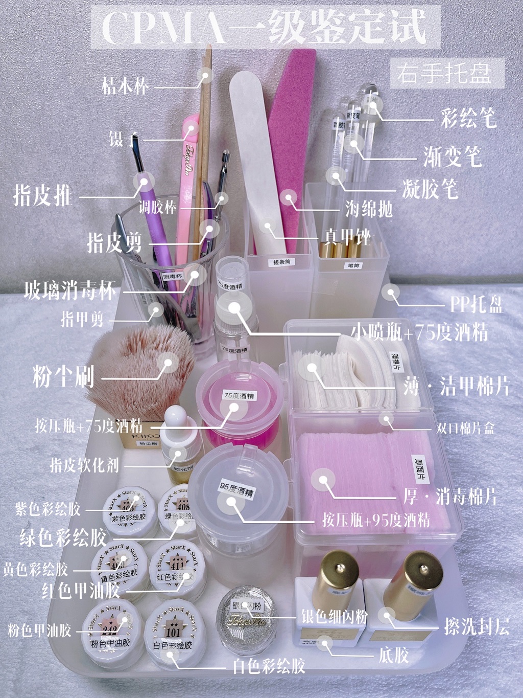 摆台美甲工具考试产品