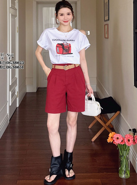 现货特价DI-SUI女装2025新款38625韩版宽松显瘦百搭圆领短袖T恤女