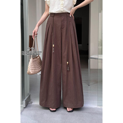 现货特价DI-SUI女2025夏季新款36617韩版设计感松紧腰抽绳休闲裤