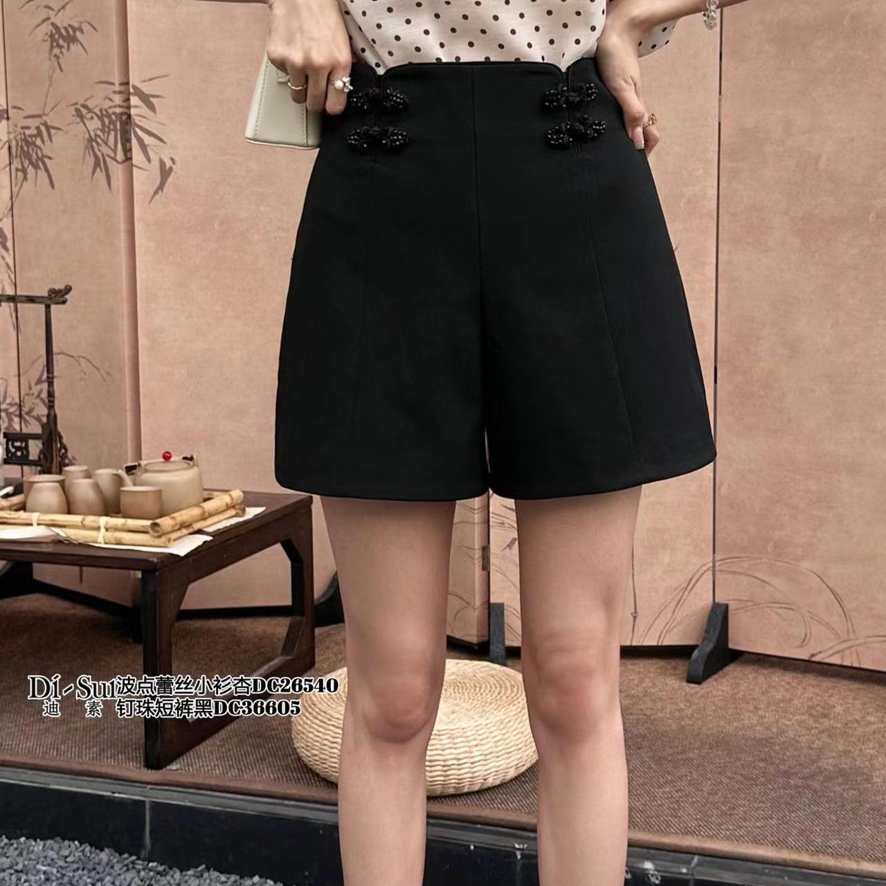 现货特价2024年Di-sui夏季新款36605钉珠短裤时尚百搭小众显瘦