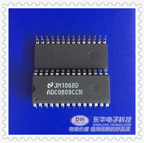 ADC0809CCN DIP28原装进口现货8通道多路复用8位向上兼容AD转换器