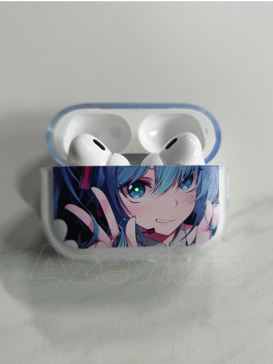 azeyao工作室动漫初音未来对灯适用苹果Airpods2pro3代软壳保护套二代对灯耳机套Pro2四代五代透明