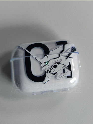 azeyao工作室动漫eva福音战士初号机对灯适用苹果Airpods2pro3代软壳保护套AirPods4耳机套Pro2四代五代透明