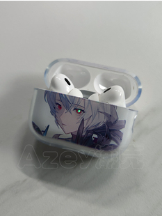 azeyao工作室eva绫波丽福音战士动漫对灯适用苹果Airpods2pro3代软壳AirPods4保护套对灯耳机套Pro2五代透明