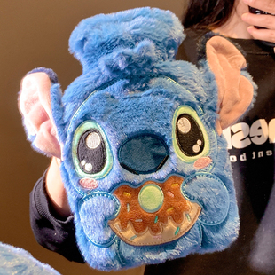 可爱史迪仔注水热水袋暖水袋女生痛经敷肚子专用被窝暖宝宝暖手宝