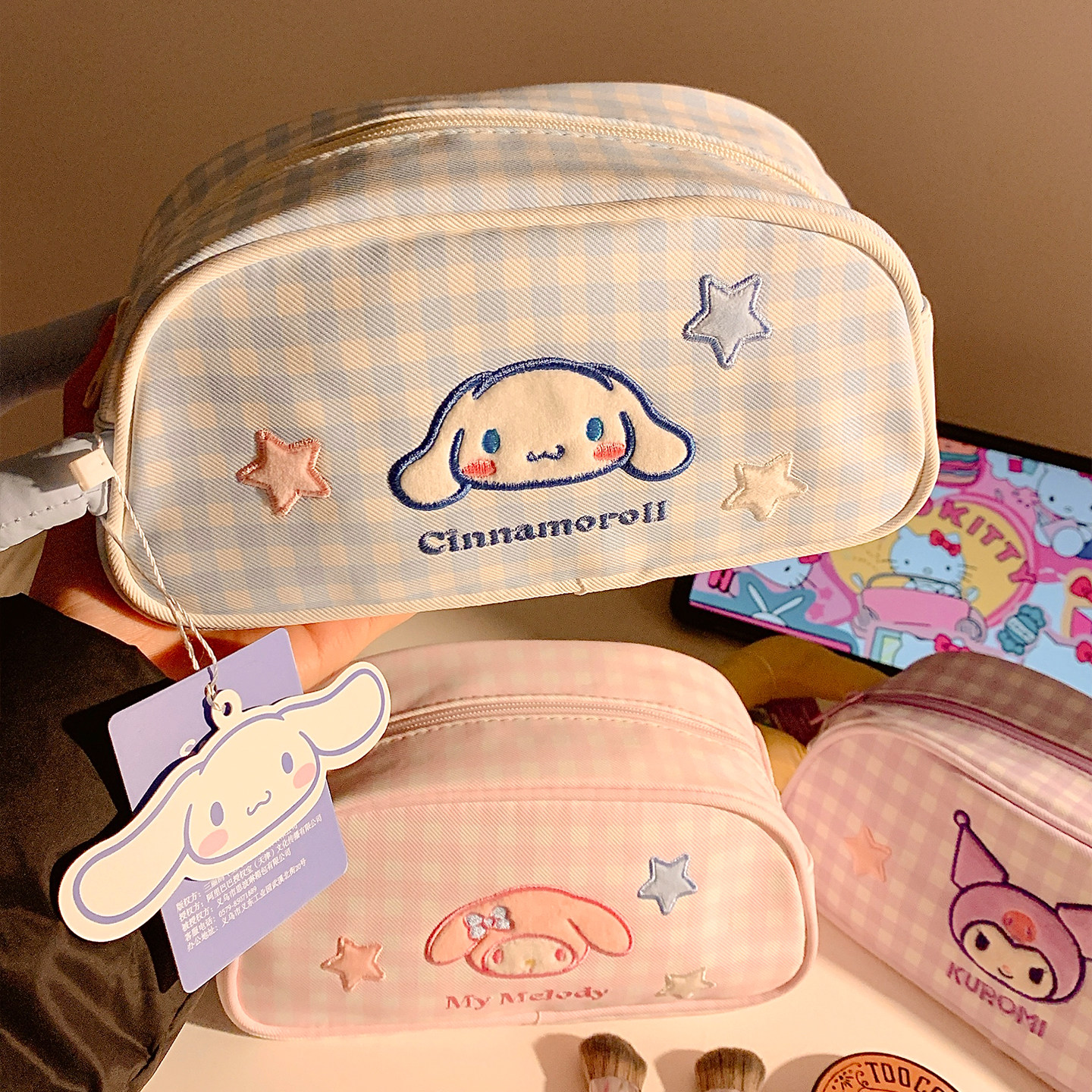 可爱玉桂狗便携化妆包女大容量外出旅行护肤品收纳包袋手提洗漱包,收纳整理,化妆包,淘宝优惠券,粉丝福利购,淘宝优惠卷