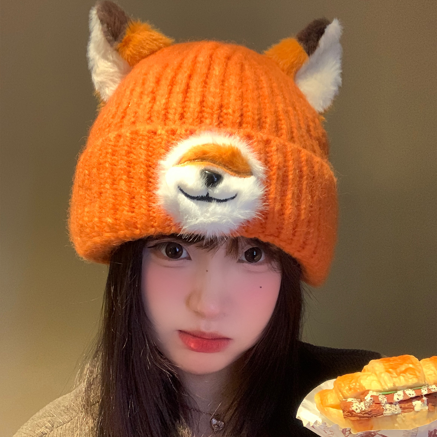 可爱狐狸尼克周边针织毛线帽子