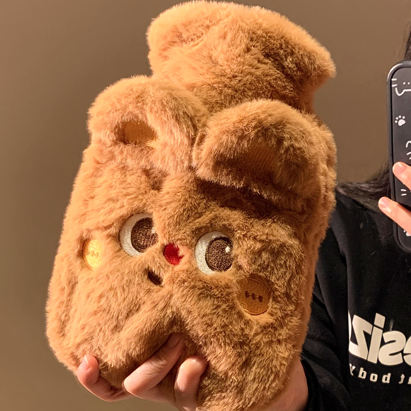 可爱毛绒小熊注水热水袋