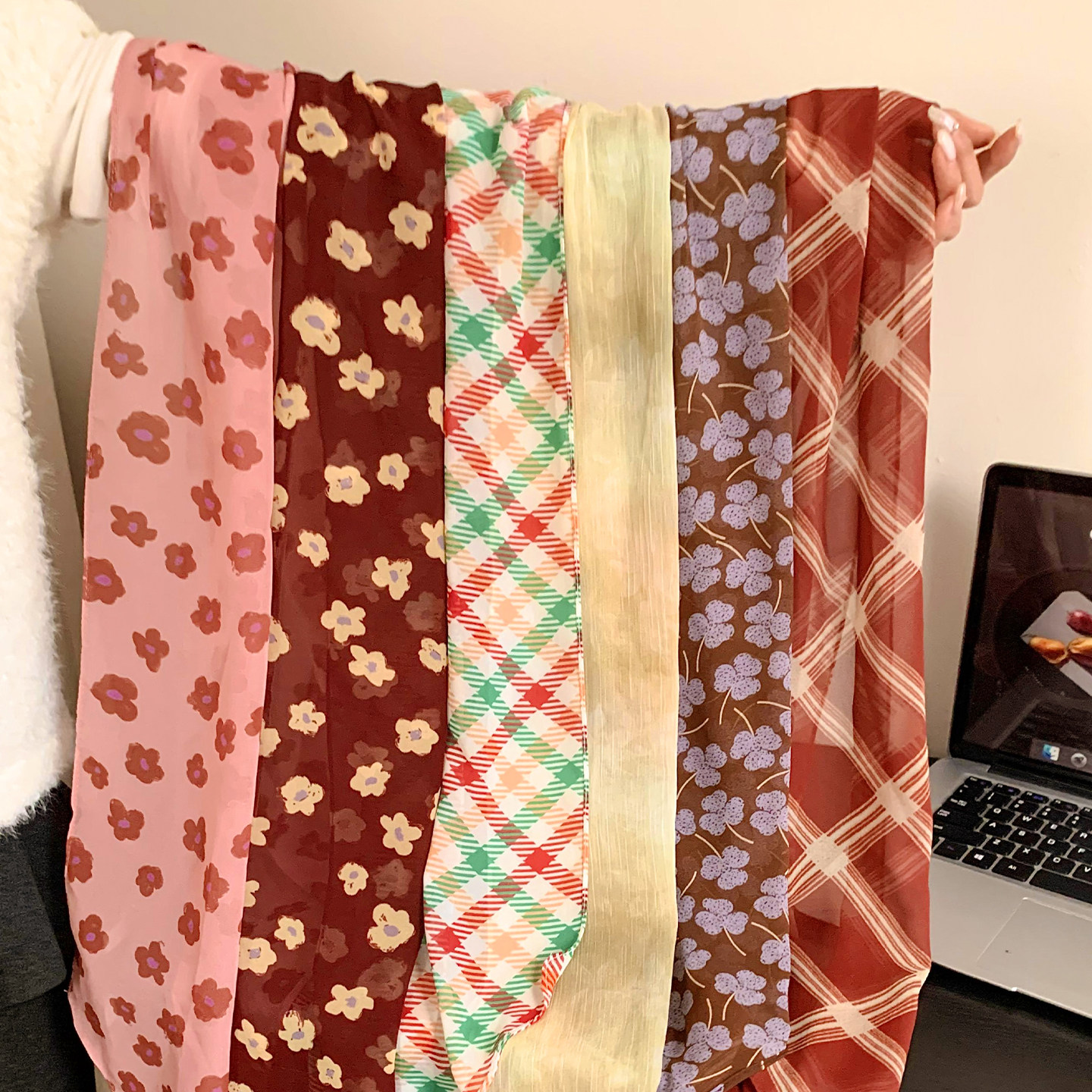 文艺感碎花条纹长条丝巾女系脖高级感围巾小领巾飘带装饰2026新款,服饰配件/皮带/帽子/围巾,围巾/丝巾/披肩,淘宝优惠券,粉丝福利购,淘宝优惠卷