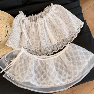 子搭配 配裤 白色蕾丝屁帘女2026新款 芭蕾风叠穿层次感绑系裙摆时尚