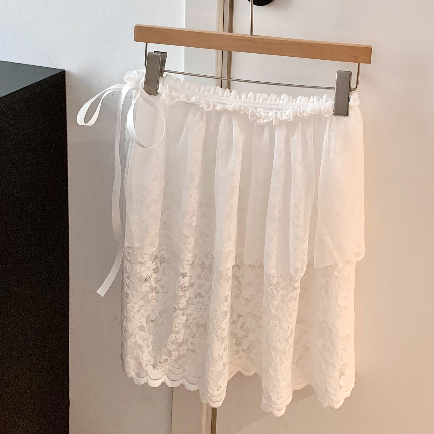 韩系长款蕾丝遮胯屁帘女春夏叠穿高级配牛仔裤子打底裙半身裙短裙,女装/女士精品,半身裙,淘宝优惠券,粉丝福利购,淘宝优惠卷