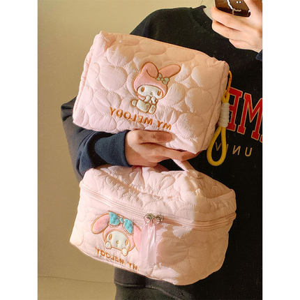 三丽鸥美乐蒂大容量化妆包女便携式旅行可爱护肤品收纳袋箱洗漱包