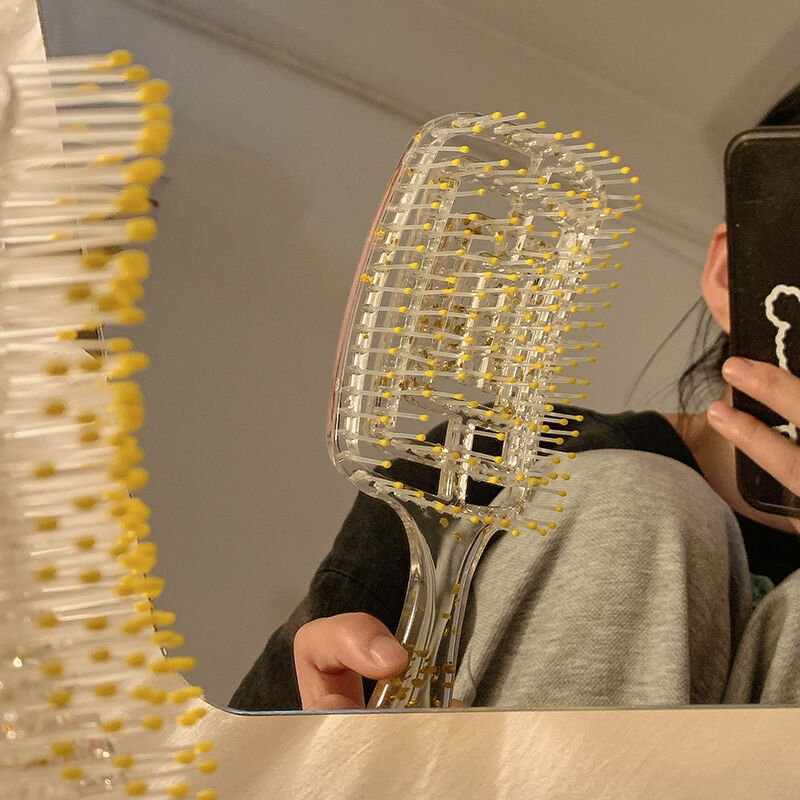 透明闪粉亮片蚊香排骨梳子