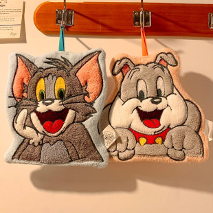 正版 可爱擦手巾超强吸水加厚速干毛巾厨房卫生巾手帕 猫和老鼠挂式