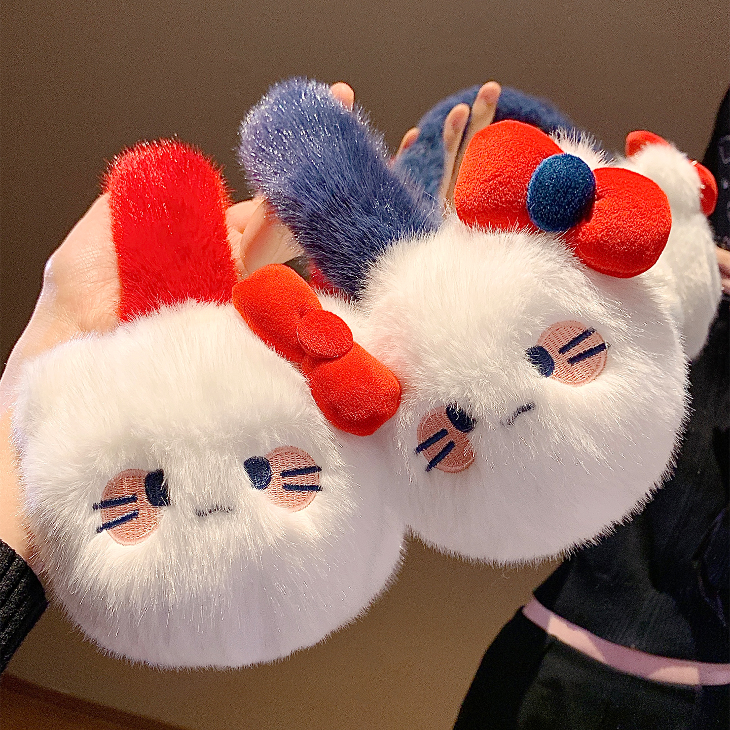 可爱蝴蝶结Kitty猫毛绒耳罩