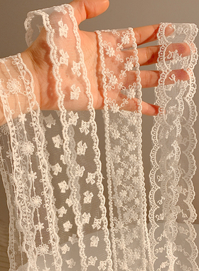 法式细窄长条丝巾女系脖高级感领巾2025新款春夏装饰蕾丝飘带腰带