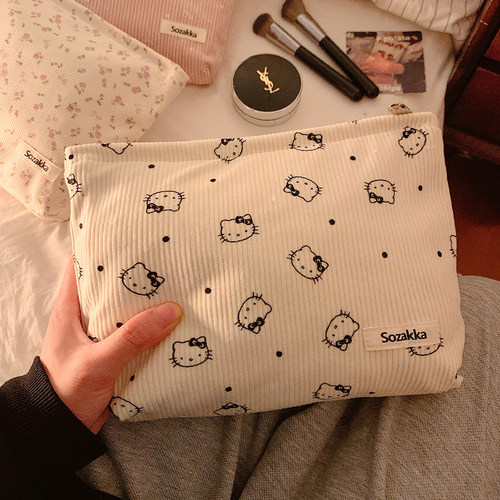 可爱猫咪化妆包女便携大容量