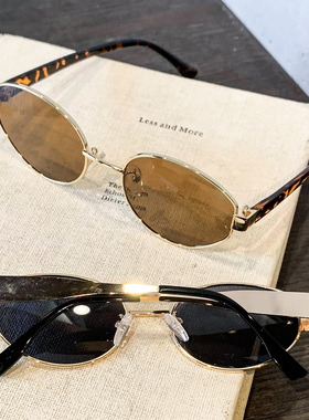老钱风复古大框茶色墨镜防紫外线