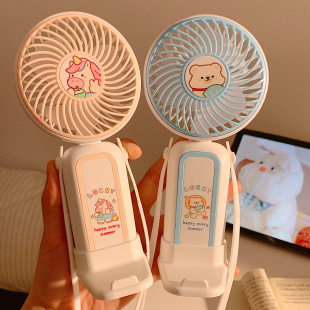 可爱桌面可立小风扇usb充电办公室手持静音迷你2026新款 学生宿舍