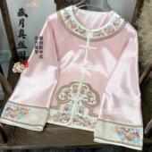 如意重工刺绣醋酸外套上衣F36033310 国风南油正版 藏月新中式 春款