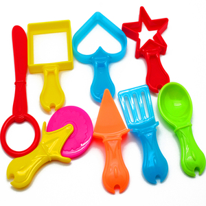 彩泥工具模具不含泥套装15件不干粘土环扣手工制作玩具儿童橡皮泥