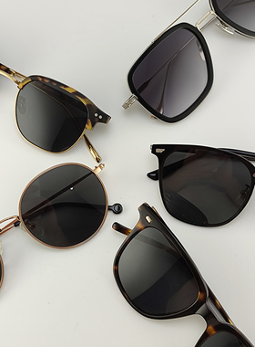 设计师款高级感纯钛偏光墨镜