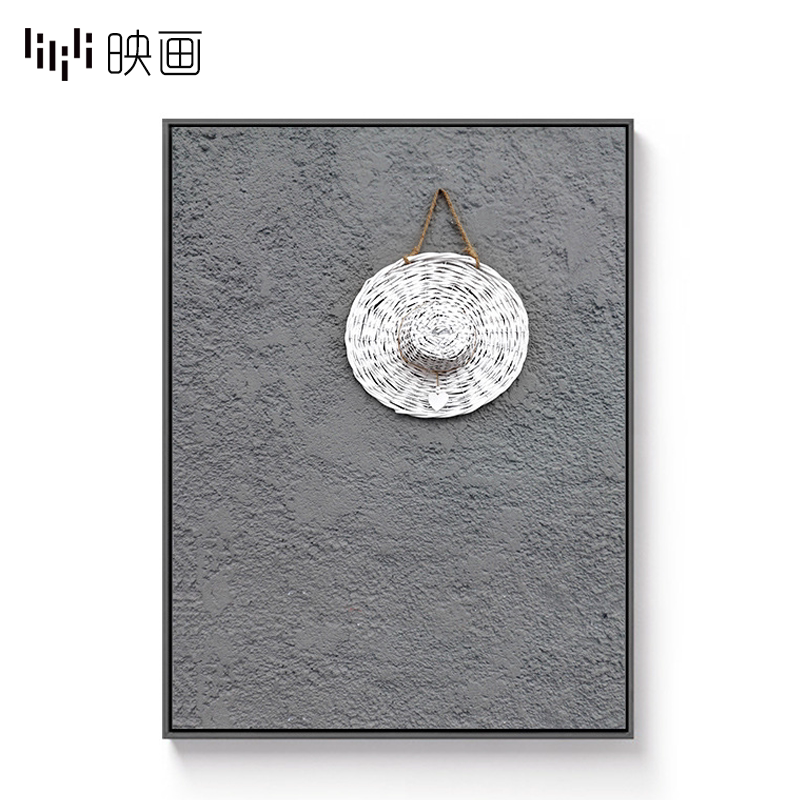 沙发背景墙走廊竖版三联抽象画