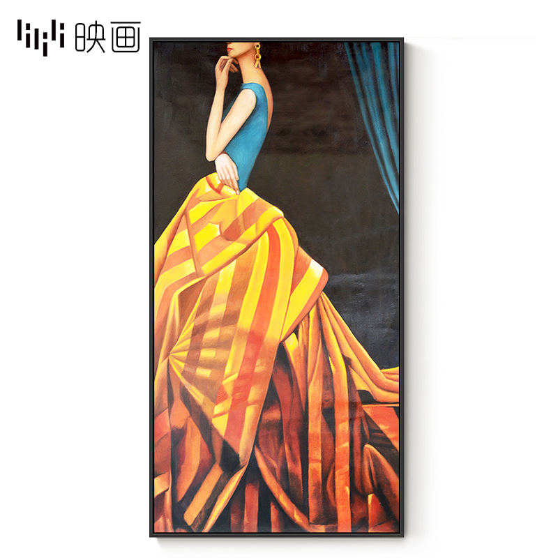 会所过道大厅美女艺术风装饰画