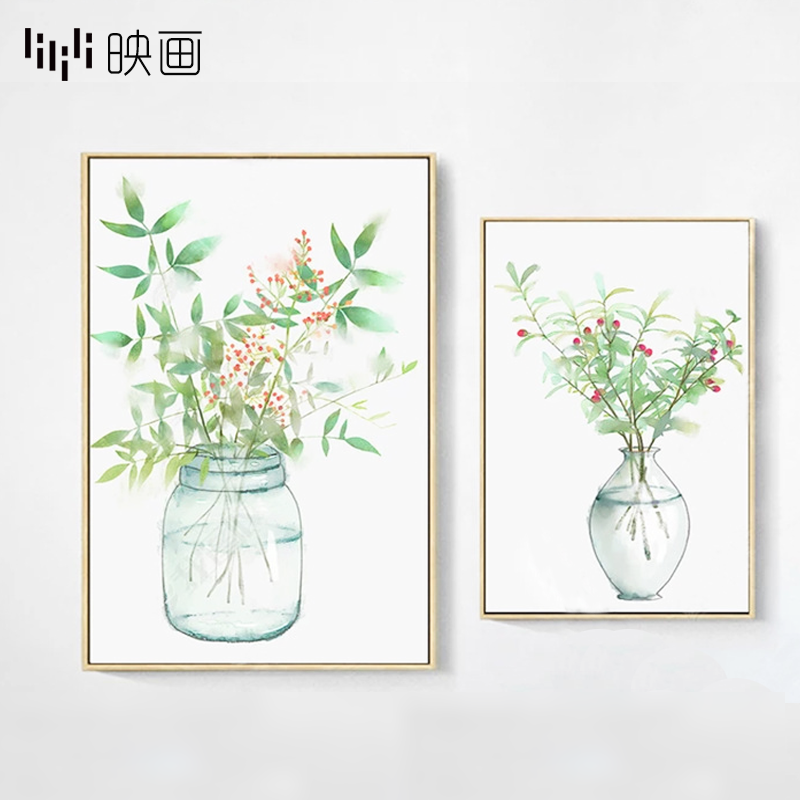 绿植小清新风田园床头墙上装饰画