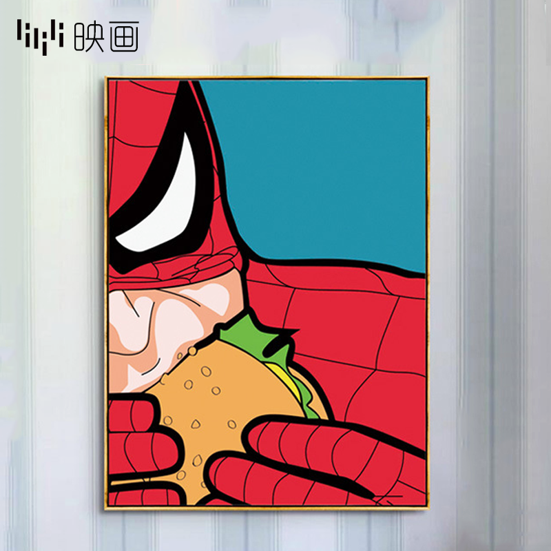 儿童房卧室床头波普风恶搞装饰画