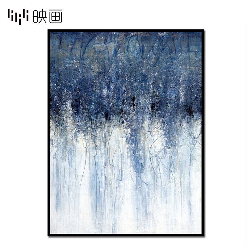 抽象风门厅竖向别墅样板间艺术画