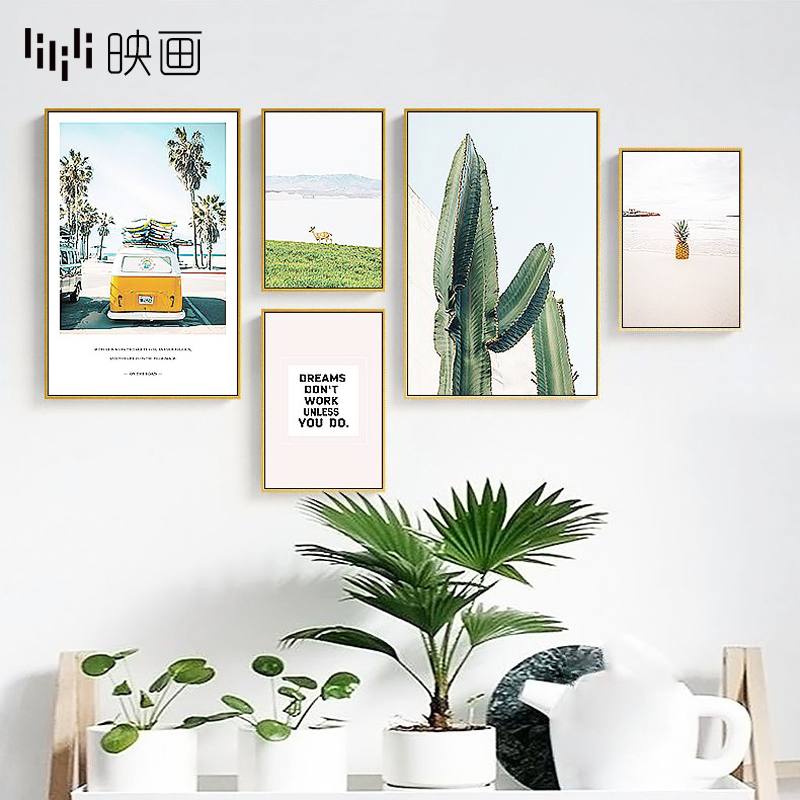 风景图片沙发背景墙装饰画组合客厅墙面装饰挂画套画装饰壁画北欧