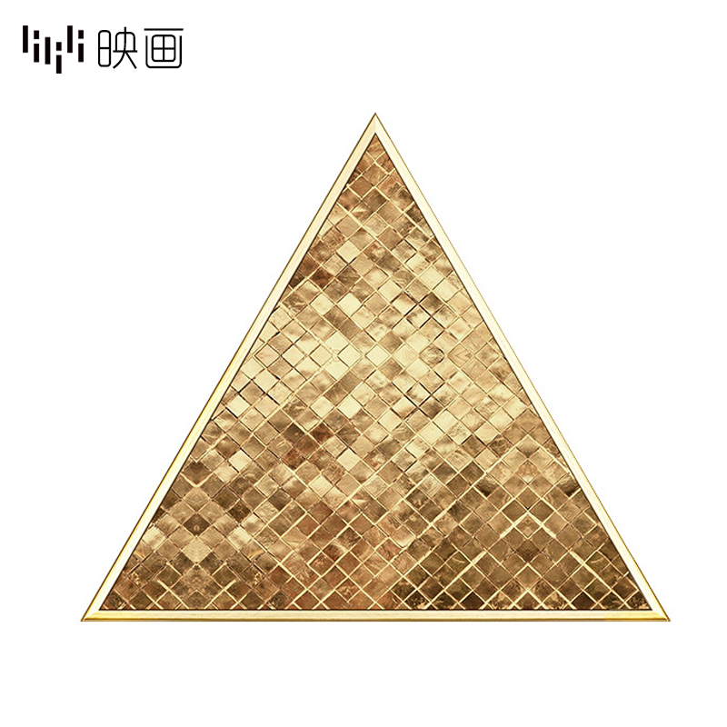 组合金色抽象风工作室轻奢装饰画