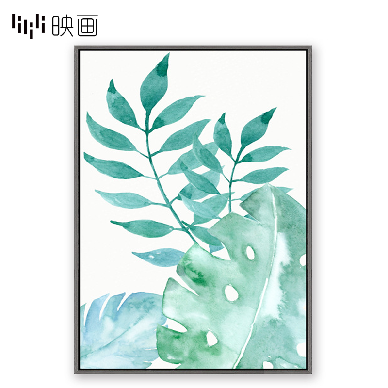 三联北欧风格大气客厅装饰画沙发背景画创意植物挂画抖音现代简约图片